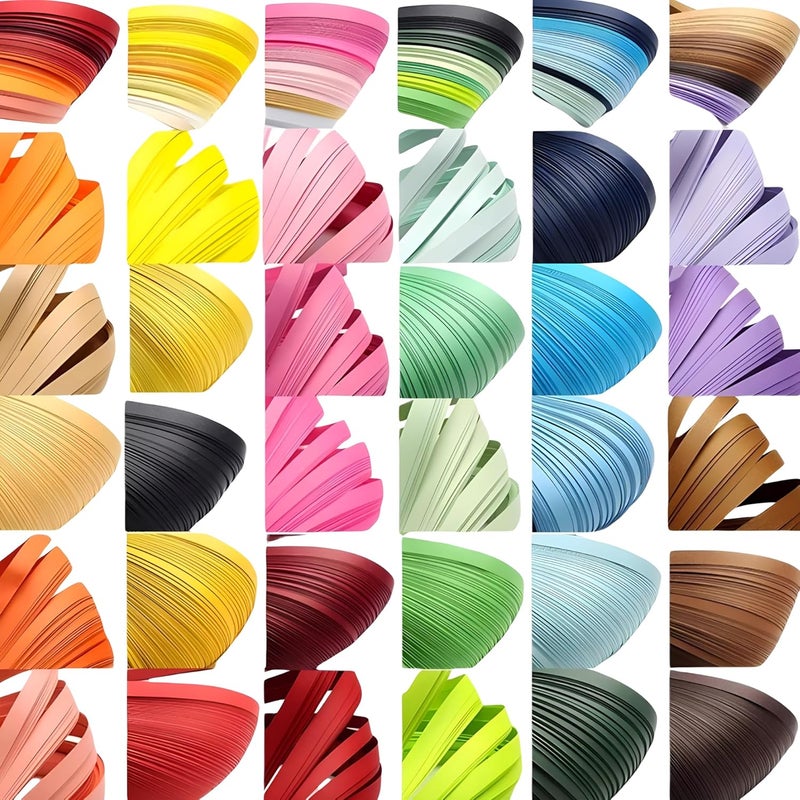 DoingDo Brown Toned Quilling Paper Strips 5mm in Shades of Chocolate-120pc/set 21inch Length-Quilling Strip Set Pastel-Colored (Camel) - Image 2